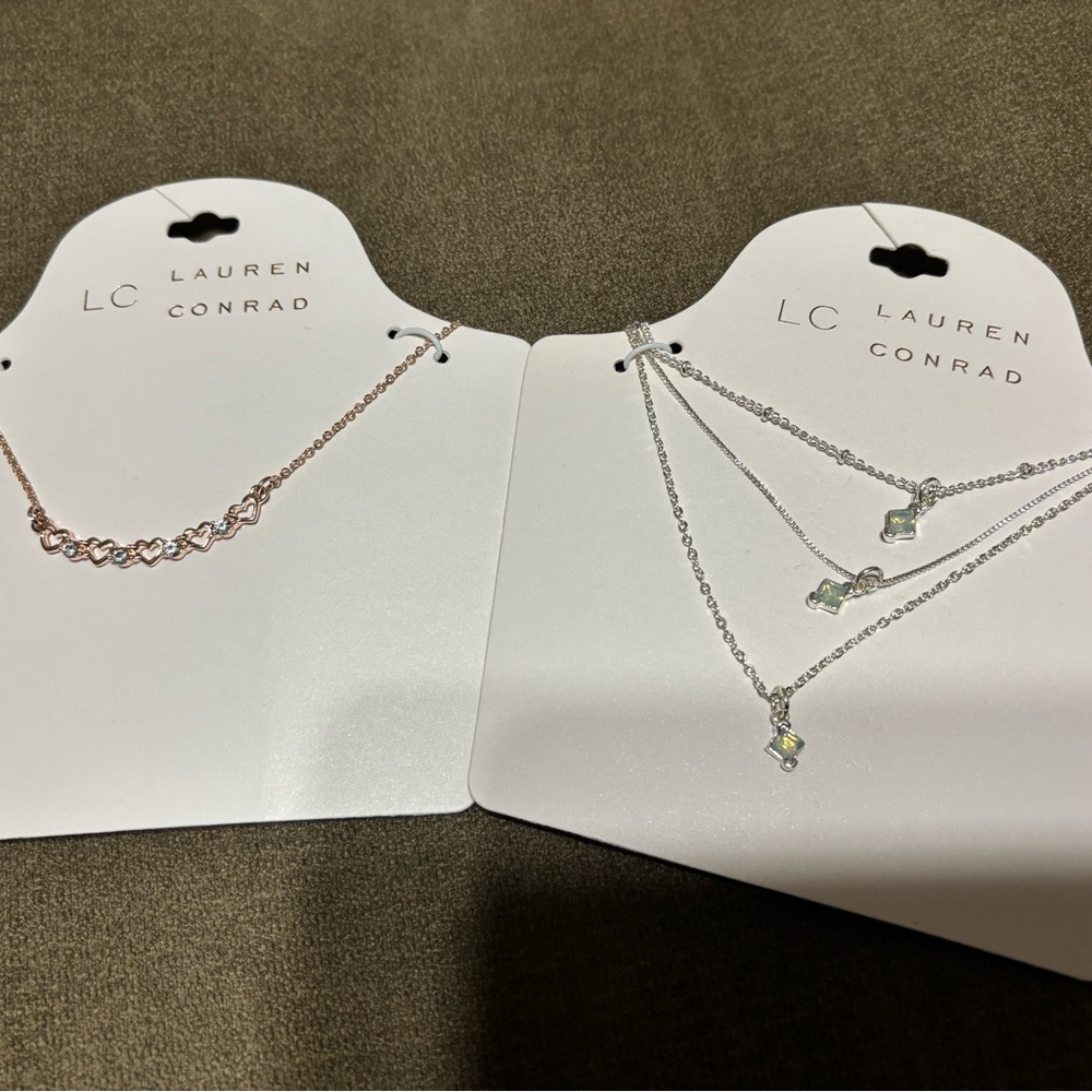 LC Lauren Conrad Silver and Gold Women's Necklace Set